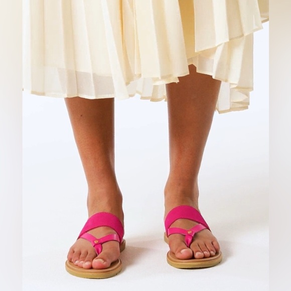 New Sorel Ella II Easy Sandals Flip Flops Size 10.5 Pink Suede Womens - Picture 7 of 9